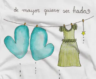 Camiseta Hada Verde-detalle