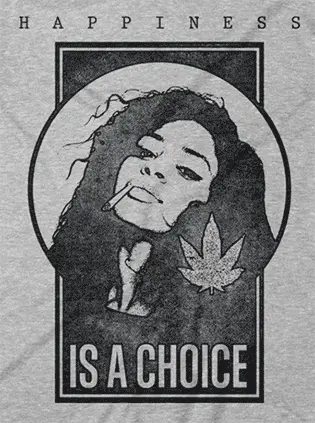 Camiseta Happiness is a choice-detalle