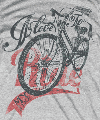 Camiseta Love to ride-detalle