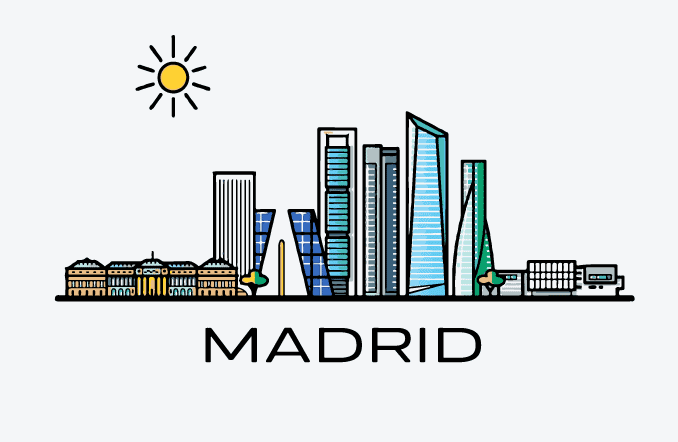 Camiseta Madrid-skyline-detalle