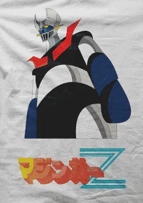 Camiseta Mazinger Z blanco-detalle