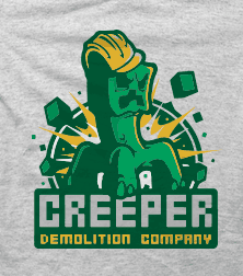 Camiseta Minecraft Creeper-detalle