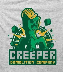 Camiseta Minecraft Creeper-detalle