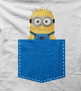 Camiseta Minions-bolsillo-detalle