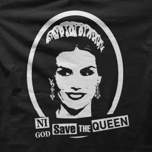 Camiseta Ni god save the queen-detalle