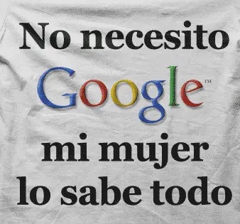 Camiseta No necesito Google-detalle