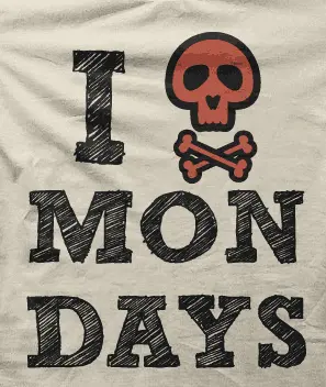 Camiseta Odio los lunes-detalle