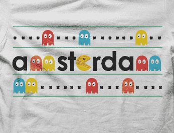 Camiseta Pacman Amsterdam-detalle