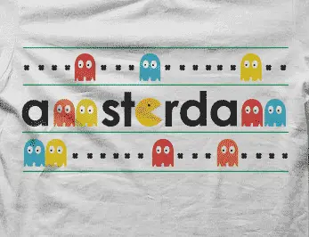 Camiseta Pacman Amsterdam-detalle
