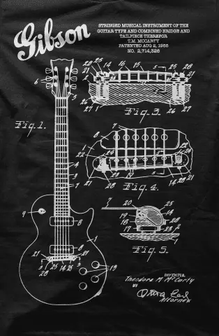 Camiseta Patente-Gibson-detalle