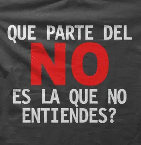 Camiseta Que parte del No-detalle