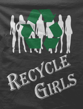 Camiseta Recicla chicas-detalle