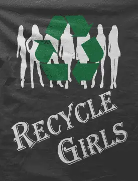 Camiseta Recicla chicas-detalle
