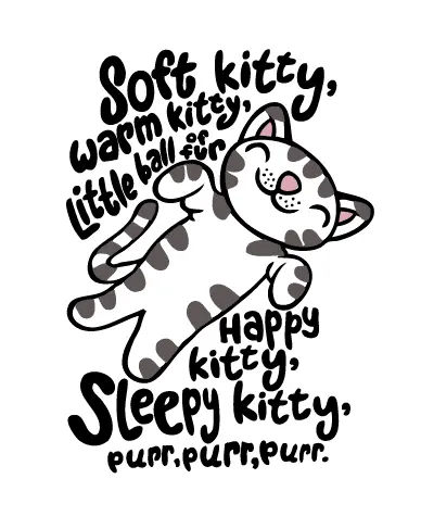 Camiseta Soft kitty-detalle