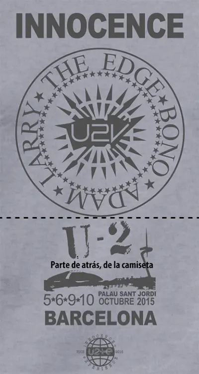 Camiseta U2 Barcelona 2015-detalle