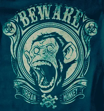 Camiseta Urban monkey-detalle