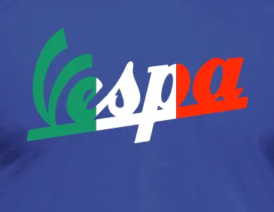 Camiseta Vespa bandera Italia-detalle