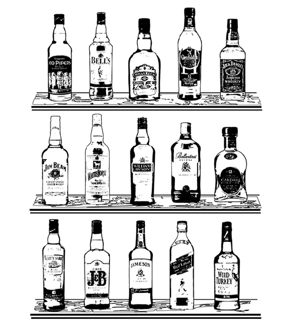 Camiseta Whisky Bar-detalle