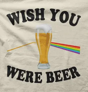 Camiseta Wish you where beer-detalle