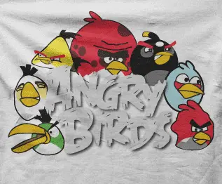 Camiseta angry birds-detalle