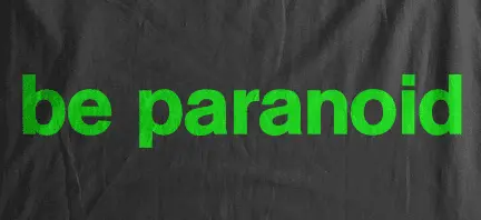 Camiseta be paranoid-detalle