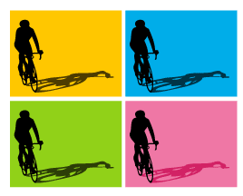 Camiseta bici colores-detalle