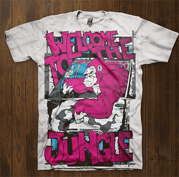 Camiseta bienvenido a la jungla-detalle