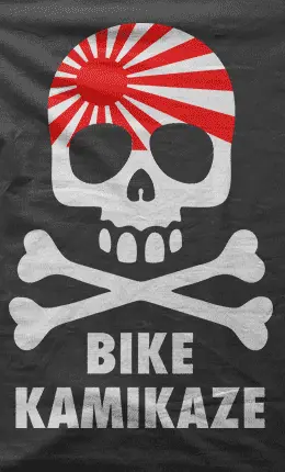 Camiseta bike kamikaze-detalle