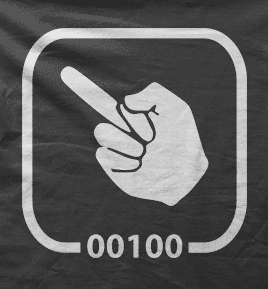 Camiseta binary finger-detalle