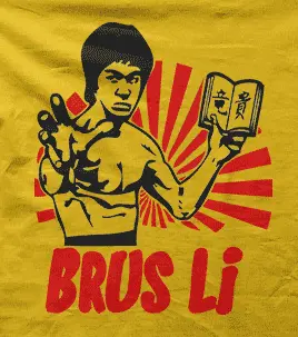 Camiseta bruce lee-detalle