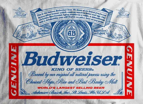 Camiseta budweiser I-detalle