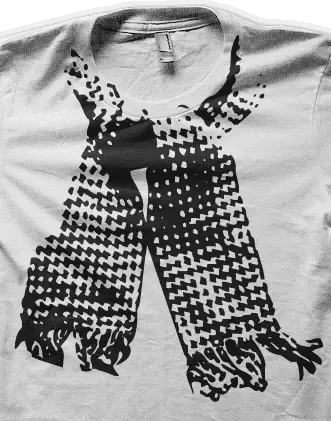 Camiseta bufanda-detalle