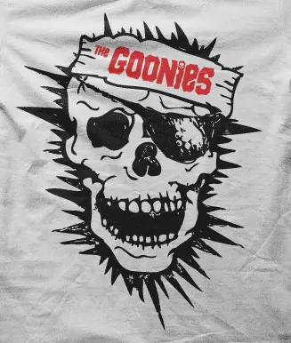 Camiseta calavera goonies-detalle
