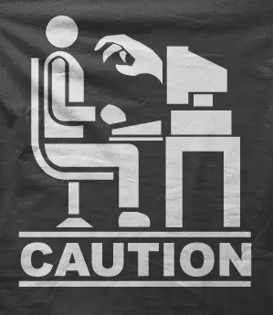 Camiseta caution-detalle