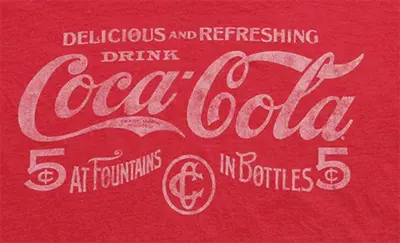 Camiseta coca cola retro-detalle