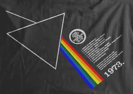 Camiseta dark side of the moon-detalle