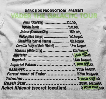 Camiseta dark vader tour-detalle