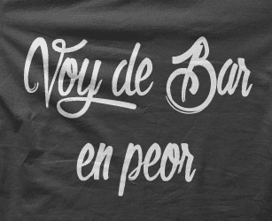 Camiseta de Bar en peor-detalle