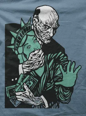 Camiseta estatua de la libertad-detalle