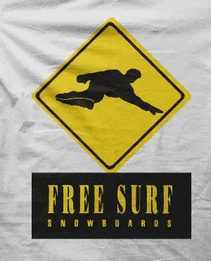 Camiseta free surf-detalle