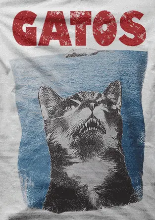 Camiseta gatos-detalle