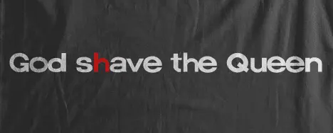 Camiseta god shave the queen,-detalle