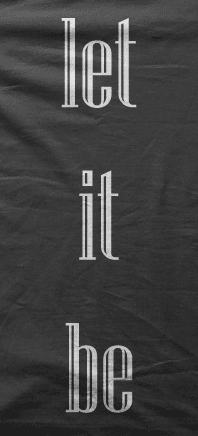 Camiseta let it be-detalle