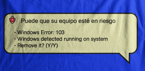 Camiseta mensaje windows-detalle