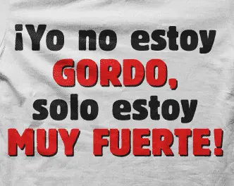 Camiseta no estoy gordo-detalle
