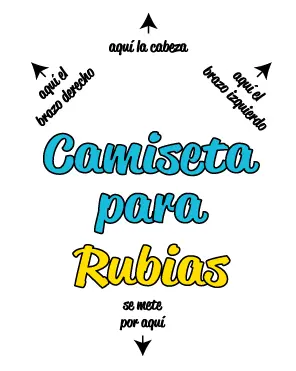Camiseta para rubias-detalle