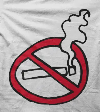 Camiseta prohibido fumar-detalle