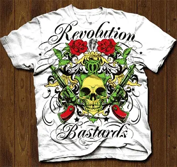 Camiseta revolution bastards-detalle