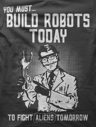 Camiseta robots-detalle