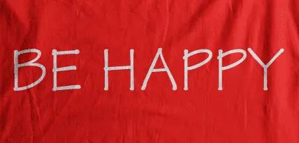 Camiseta se feliz-detalle
